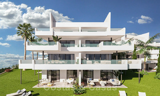 Elegant new modern apartments with panoramic mountain- and sea views for sale in the hills of Estepona 27725 