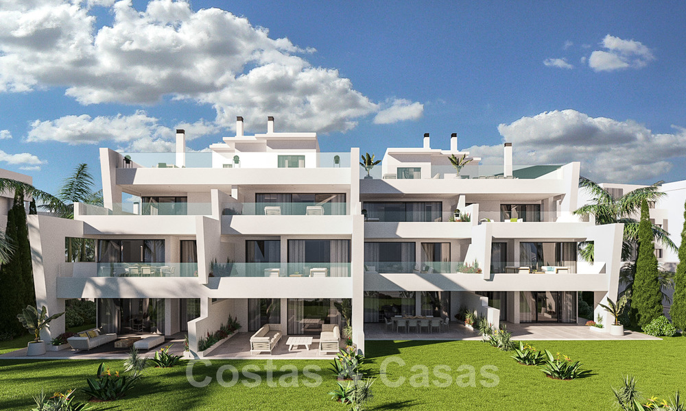 Elegant new modern apartments with panoramic mountain- and sea views for sale in the hills of Estepona 27726