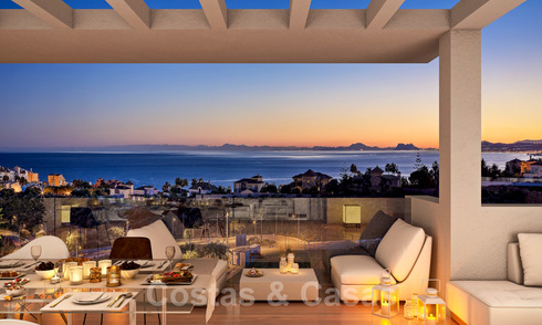 Quality, contemporary design apartments for sale with panoramic sea views in Estepona. Ready to move in, 24362