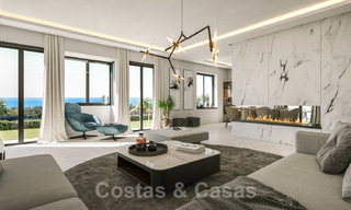 Mediterranean style villas and semi-detached villas with sea- and golf views in Elviria, Marbella 24404 