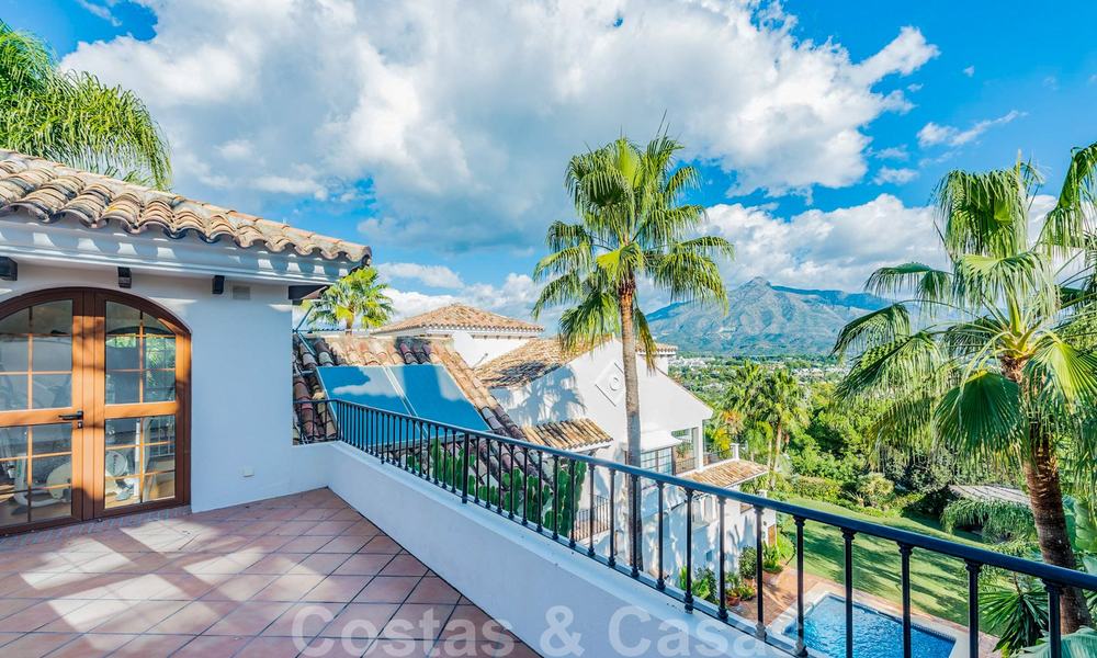 Large luxury villa for sale with stunning panoramic views over the golf valley, the mountains and the Mediterranean Sea in Nueva Andalucia, Marbella 24996