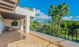 Large luxury villa for sale with stunning panoramic views over the golf valley, the mountains and the Mediterranean Sea in Nueva Andalucia, Marbella 25056 