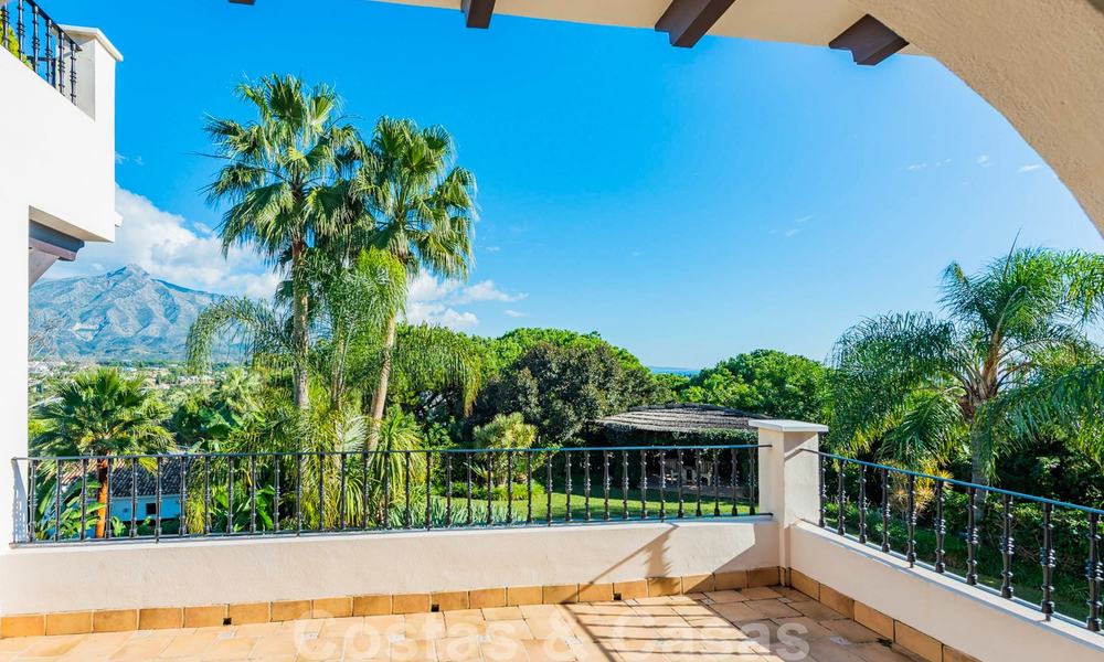 Large luxury villa for sale with stunning panoramic views over the golf valley, the mountains and the Mediterranean Sea in Nueva Andalucia, Marbella 25059