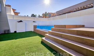 Modern, semi-detached villas for sale at 300 meters from the beach in Puerto Banus, Marbella 31671 
