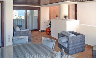 Modern apartment for sale in a first line beach complex with sea view, between Marbella and Estepona 25738 