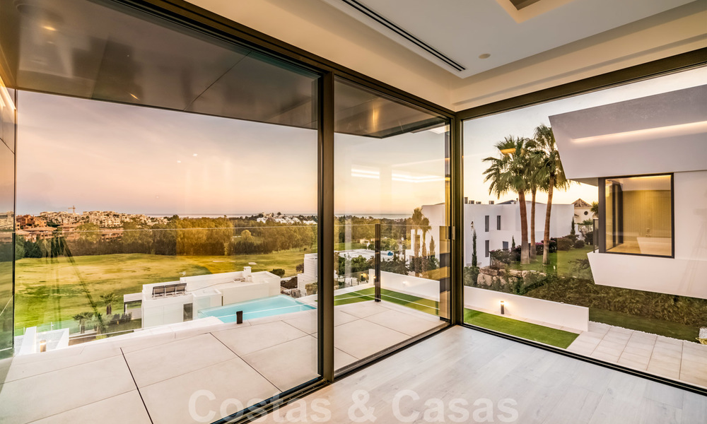 New impressive contemporary luxury villa for sale with stunning golf and sea views in Marbella - Benahavis 25792