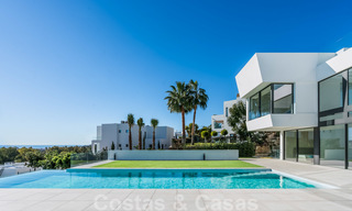 New impressive contemporary luxury villa for sale with stunning golf and sea views in Marbella - Benahavis 25796 