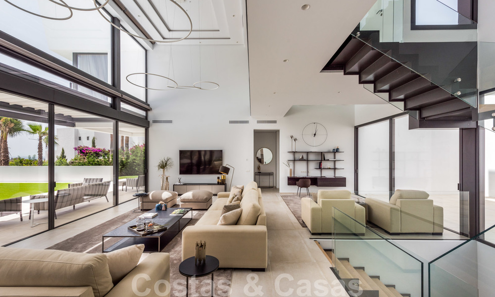 New impressive contemporary luxury villa for sale with stunning golf and sea views in Marbella - Benahavis 25806
