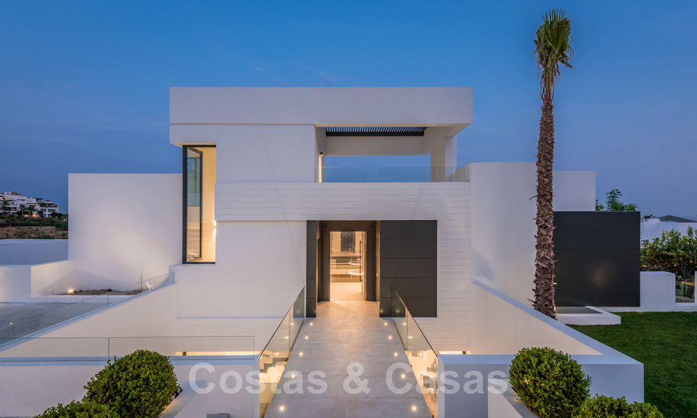New impressive contemporary luxury villa for sale with stunning golf and sea views in Marbella - Benahavis 25811