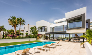 New impressive contemporary luxury villa for sale with stunning golf and sea views in Marbella - Benahavis 25814 