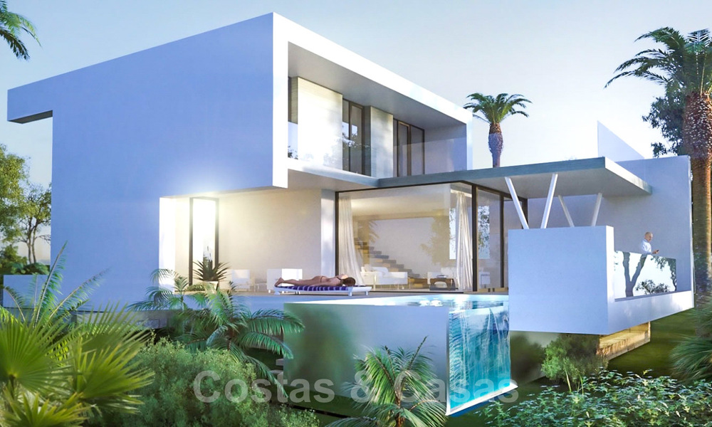 Modern contemporary villas for sale under construction, directly on the golf course located in Marbella - Estepona 25977