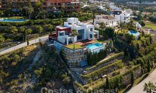 Modern villa with panoramic golf and sea views for sale in Los Flamingos Golf in Marbella - Benahavis 26014 