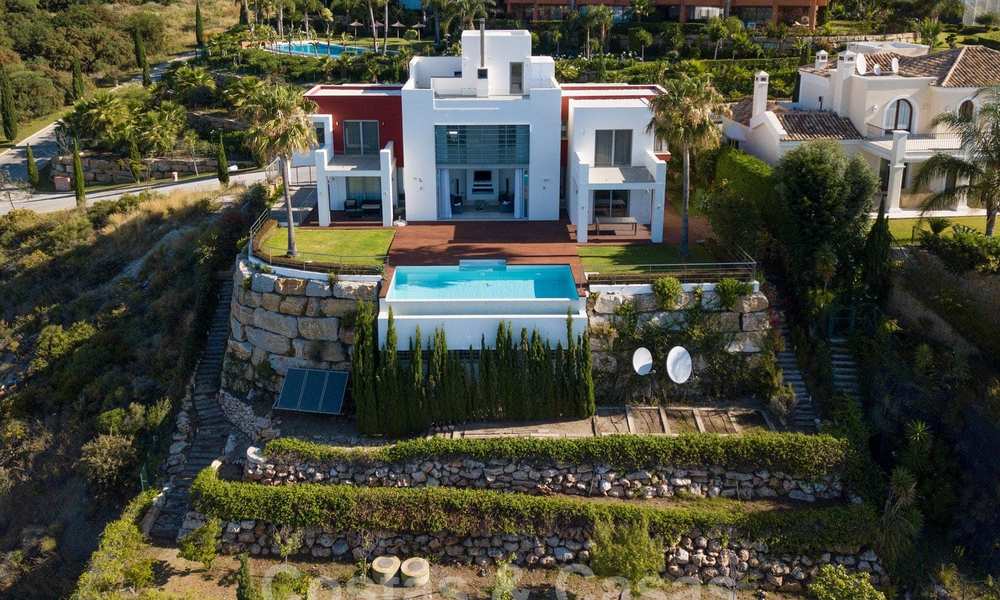 Modern villa with panoramic golf and sea views for sale in Los Flamingos Golf in Marbella - Benahavis 26015