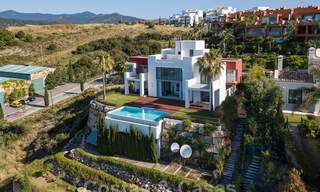 Modern villa with panoramic golf and sea views for sale in Los Flamingos Golf in Marbella - Benahavis 26016 