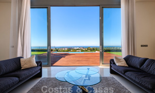 Modern villa with panoramic golf and sea views for sale in Los Flamingos Golf in Marbella - Benahavis 26021 