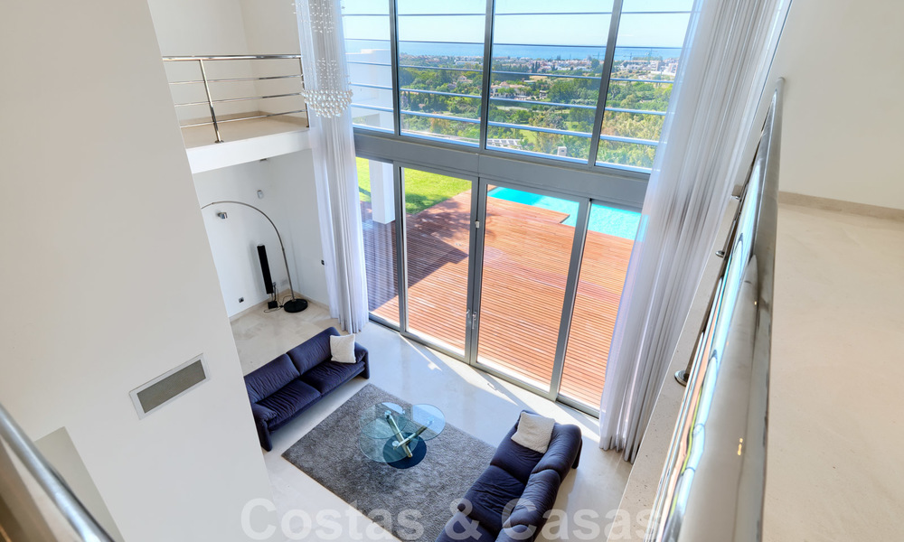Modern villa with panoramic golf and sea views for sale in Los Flamingos Golf in Marbella - Benahavis 26046