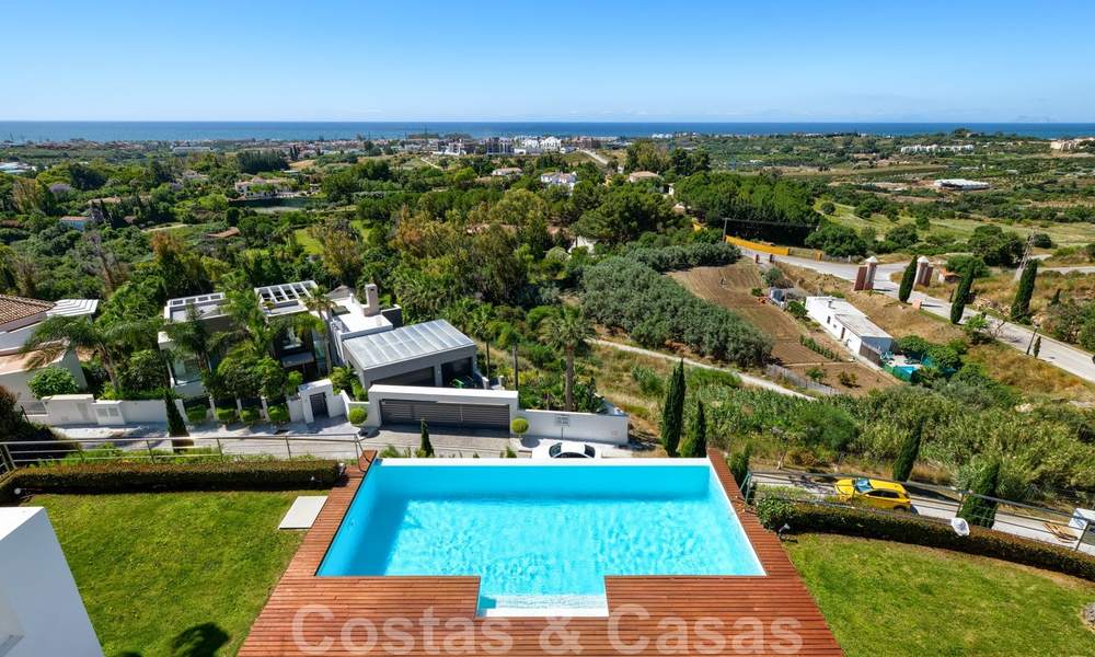 Modern villa with panoramic golf and sea views for sale in Los Flamingos Golf in Marbella - Benahavis 26055