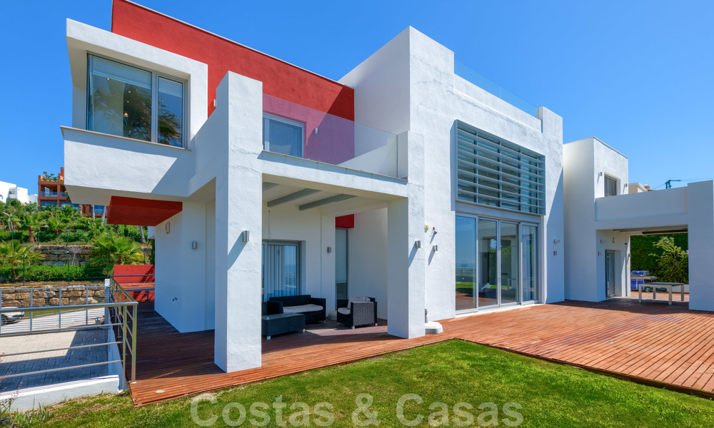 Modern villa with panoramic golf and sea views for sale in Los Flamingos Golf in Marbella - Benahavis 26060