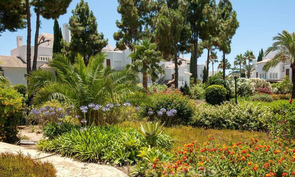 Spacious garden apartment for sale with sea views in a beautiful complex directly on the beach in Los Monteros, Marbella 26128