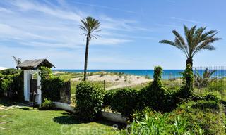 Spacious garden apartment for sale with sea views in a beautiful complex directly on the beach in Los Monteros, Marbella 26155 