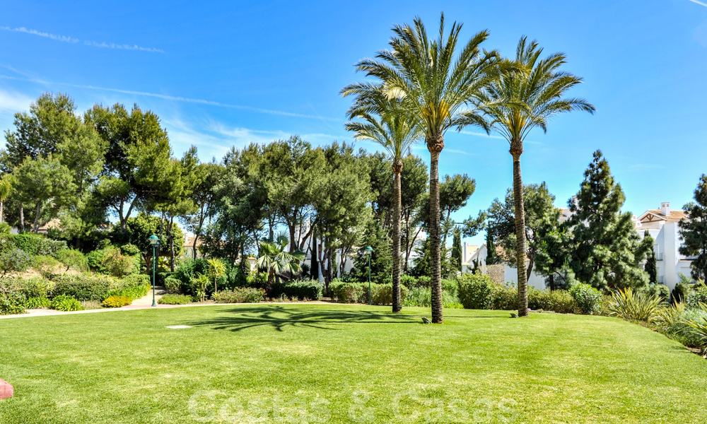 Spacious garden apartment for sale with sea views in a beautiful complex directly on the beach in Los Monteros, Marbella 26157