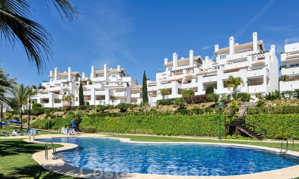 Spacious garden apartment for sale with sea views in a beautiful complex directly on the beach in Los Monteros, Marbella 26158