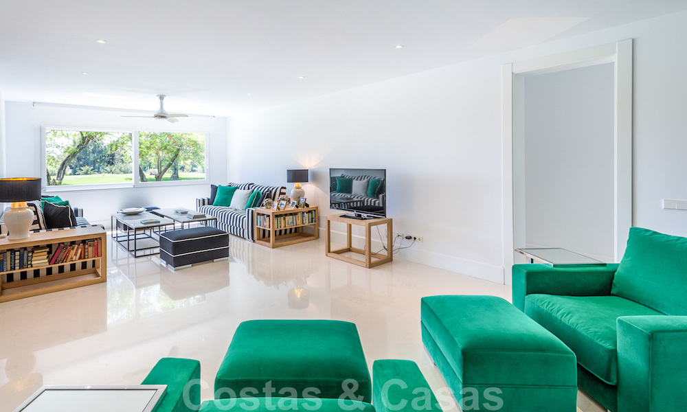 First line golf and a stone's throw from the beach located designer villa for sale in the chic Guadalmina Baja in Marbella 26334