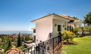 Renovated classic Mediterranean villa for sale with stunning sea views in a green area adjacent to the centre of Marbella 27180 