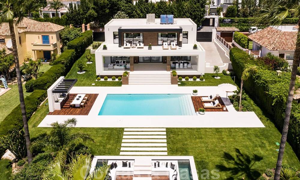 Spectacular modern designer villa for sale, frontline golf in Nueva Andalucia, Marbella 27229