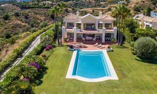 Traditional classic Mediterranean luxury villa for sale with stunning sea views in a gated community on the Golden Mile, Marbella 27263 