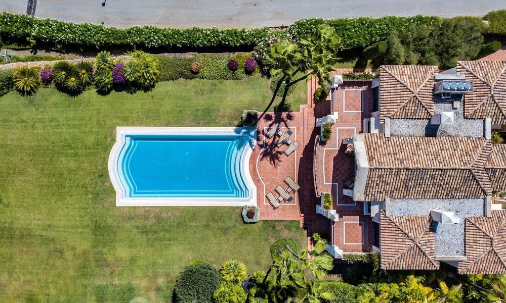 Traditional classic Mediterranean luxury villa for sale with stunning sea views in a gated community on the Golden Mile, Marbella 27264