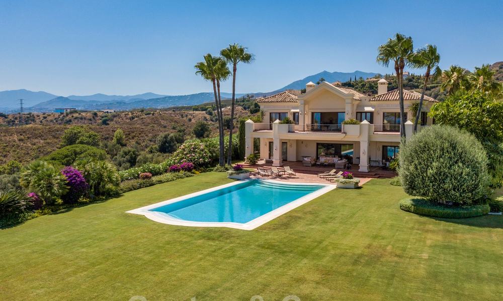 Traditional classic Mediterranean luxury villa for sale with stunning sea views in a gated community on the Golden Mile, Marbella 27265