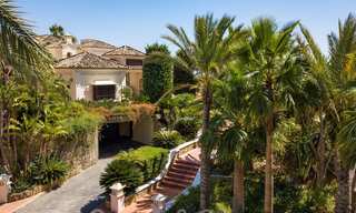 Traditional classic Mediterranean luxury villa for sale with stunning sea views in a gated community on the Golden Mile, Marbella 27267 
