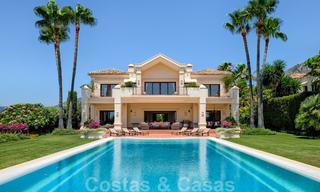 Traditional classic Mediterranean luxury villa for sale with stunning sea views in a gated community on the Golden Mile, Marbella 27275 