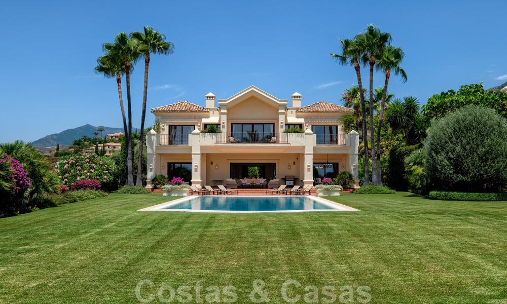Traditional classic Mediterranean luxury villa for sale with stunning sea views in a gated community on the Golden Mile, Marbella 27277