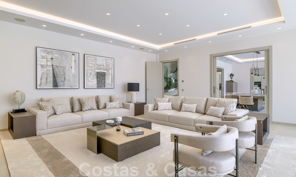 Exclusive new modern villa for sale, directly on the Las Brisas golf course in the Golf Valley of Nueva Andalucia, Marbella 27448