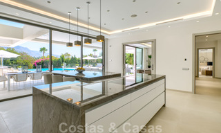 Exclusive new modern villa for sale, directly on the Las Brisas golf course in the Golf Valley of Nueva Andalucia, Marbella 27455 