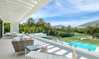 Exclusive new modern villa for sale, directly on the Las Brisas golf course in the Golf Valley of Nueva Andalucia, Marbella 27470 