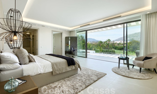 Exclusive new modern villa for sale, directly on the Las Brisas golf course in the Golf Valley of Nueva Andalucia, Marbella 27475 