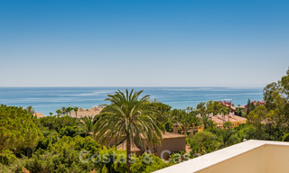 Ready to move in contemporary Mediterranean villa with sea views for sale at a short walking distance to the beach and all amenities, beach side Elviria in Marbella 27535 