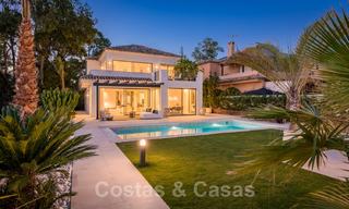 Ready to move in contemporary Mediterranean villa with sea views for sale at a short walking distance to the beach and all amenities, beach side Elviria in Marbella 27537 