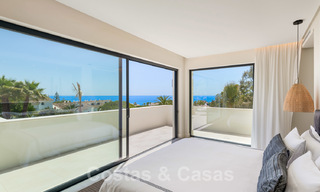 Ready to move in contemporary Mediterranean villa with sea views for sale at a short walking distance to the beach and all amenities, beach side Elviria in Marbella 27568 
