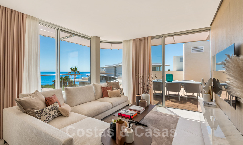 Spectacular modern luxury beachfront penthouses for sale in Estepona, Costa del Sol. Ready to move in. Promotion! 27777