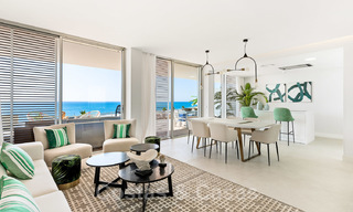 Spectacular modern luxury frontline beach apartments for sale in Estepona, Costa del Sol. Ready to move in. 27841 
