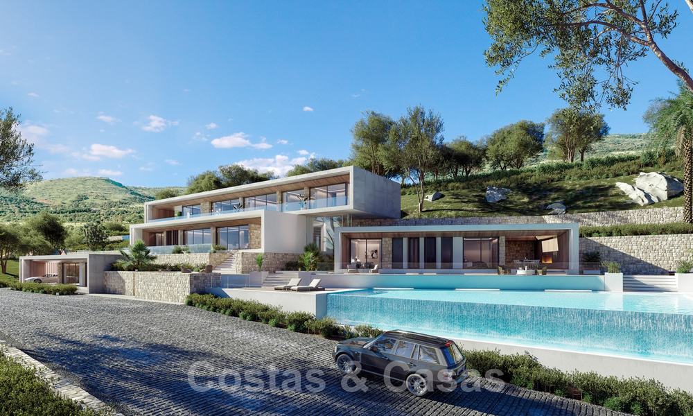 Turnkey, modern villas with spectacular views of the golf course, the lake, the mountains and the Mediterranean Sea to Africa, in a gated nature and golf resort for sale in Benahavis - Marbella 27910