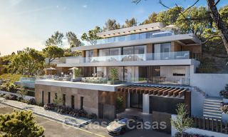 Turnkey, modern villas with spectacular views of the golf course, the lake, the mountains and the Mediterranean Sea to Africa, in a gated nature and golf resort for sale in Benahavis - Marbella 32409 