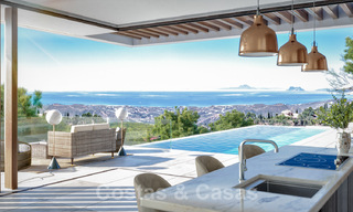 Turnkey, modern villas with spectacular views of the golf course, the lake, the mountains and the Mediterranean Sea to Africa, in a gated nature and golf resort for sale in Benahavis - Marbella 32418 