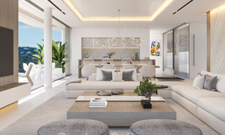 New modern luxury villas for sale with spectacular views of the golf, the lake and the Mediterranean to Africa, in a gated golf resort in Benahavis - Marbella 27929 