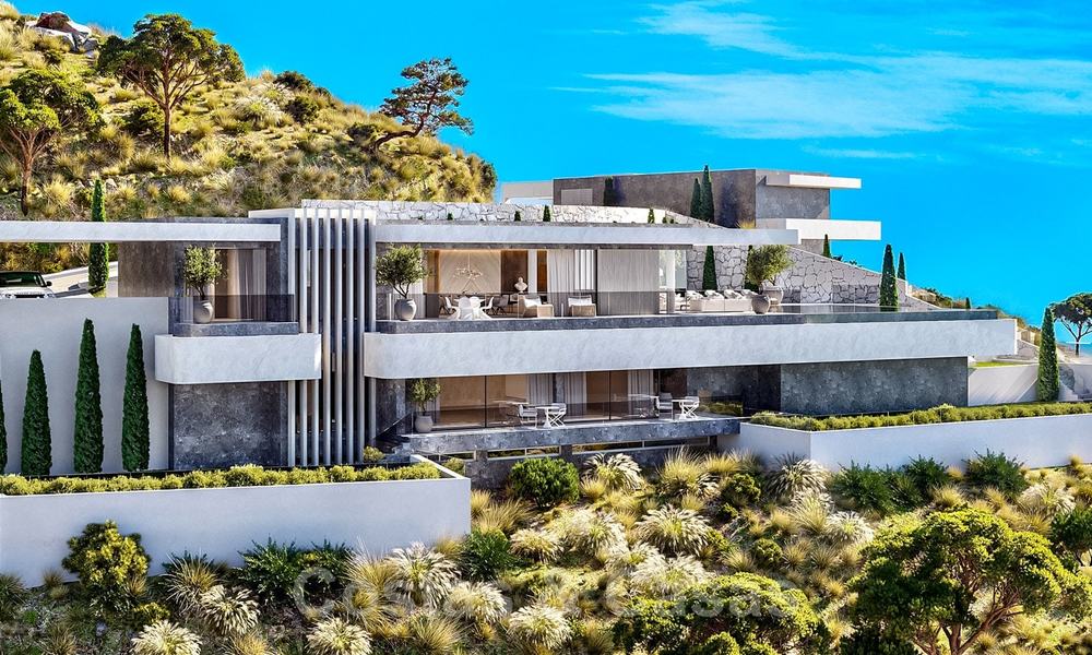 New modern luxury villas for sale with spectacular views of the golf, the lake and the Mediterranean to Africa, in a gated golf resort in Benahavis - Marbella 27955
