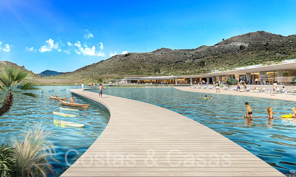 New modern luxury villas for sale with spectacular views of the golf, the lake and the Mediterranean to Africa, in a gated golf resort in Benahavis - Marbella 779265